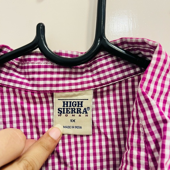 Purple and white chequered shirt - Picture 6 of 6